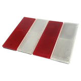 6X Red Amber White Trailer Reflectors Self-Adhesive Caravan Set