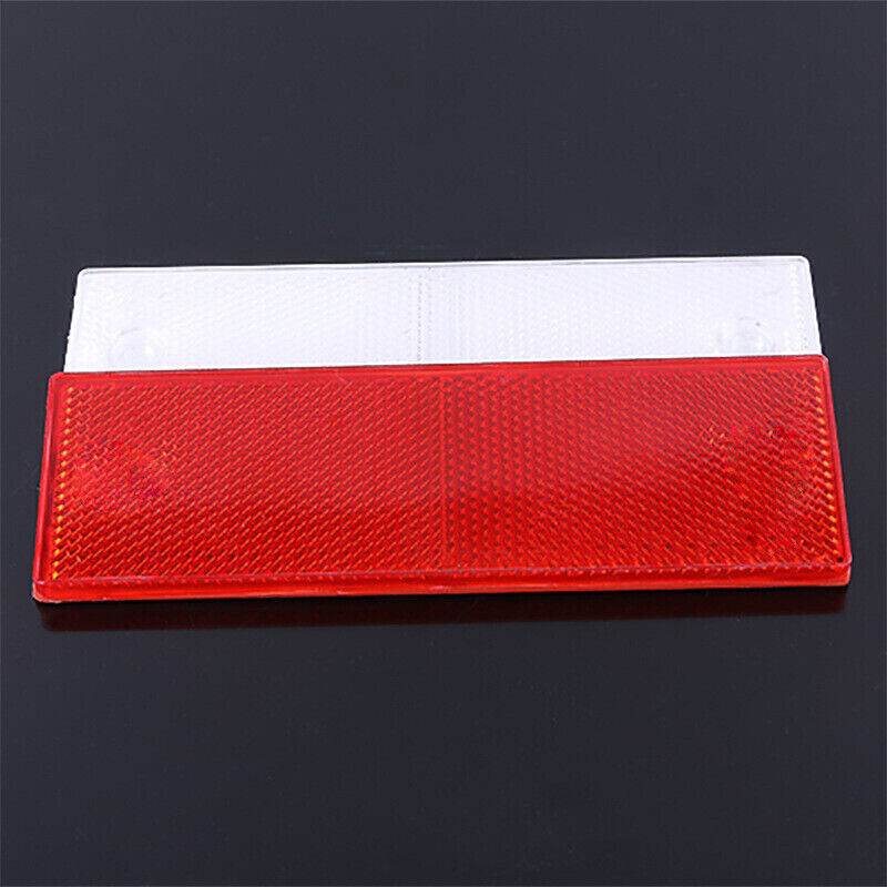 6X Red Amber White Trailer Reflectors Self-Adhesive Caravan Set