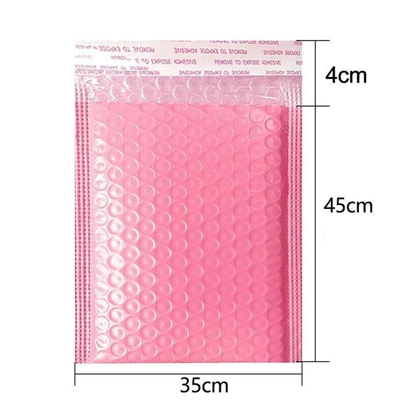 Pink Poly Bubble Mailer Padded Envelopes 50PCS 4 Sizes