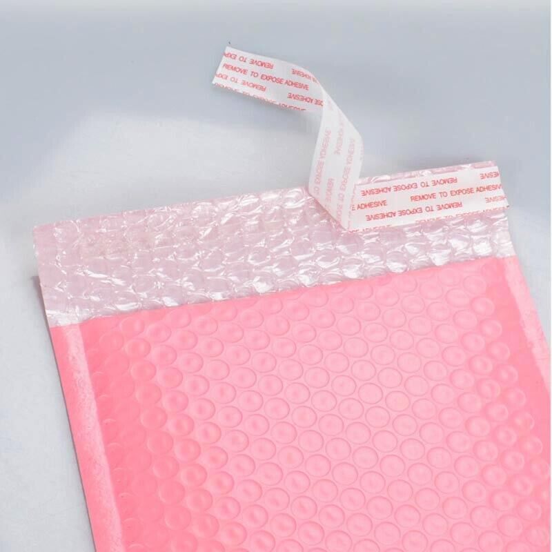Pink Poly Bubble Mailer Padded Envelopes 50PCS 4 Sizes