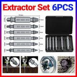 Damaged Screw Extractor Set 6PCS Easy Out Broken Drill Bit Remover Kit