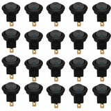 10PCS Blue LED Rocker Switch 12V Car Boat Truck Round ON OFF Toggle