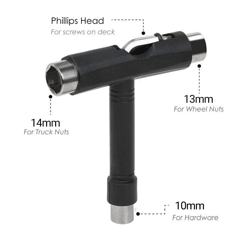 Roller Spanner T-Type Skate Tool Mini Skateboard Longboard Wrench