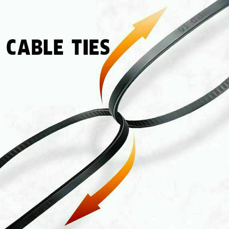 100-500PCS Nylon Cable Ties UV Resistant Zip Wire Ties Bulk Pack