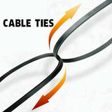 100-500PCS Nylon Cable Ties UV Resistant Zip Wire Ties Bulk Pack