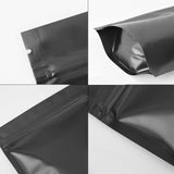 100PCS Black Aluminium Foil Resealable Food Storage Pouches