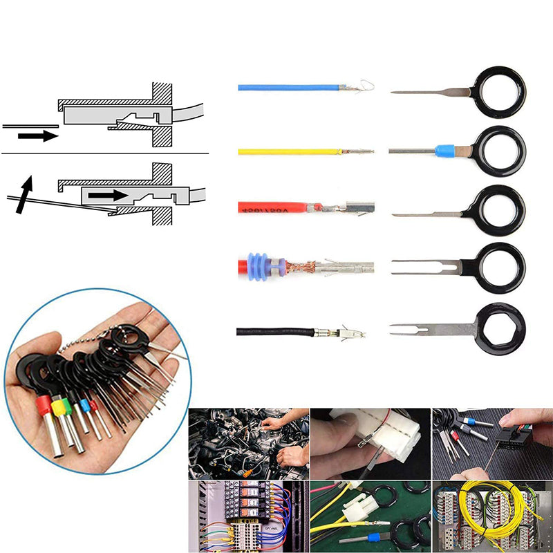 70Pcs Pin Ejector Wire Extractor Terminal Removal Connector Tool Kit