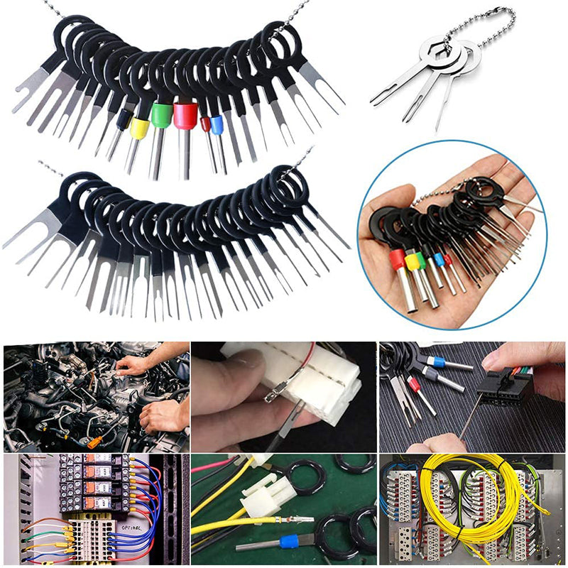 70Pcs Pin Ejector Wire Extractor Terminal Removal Connector Tool Kit