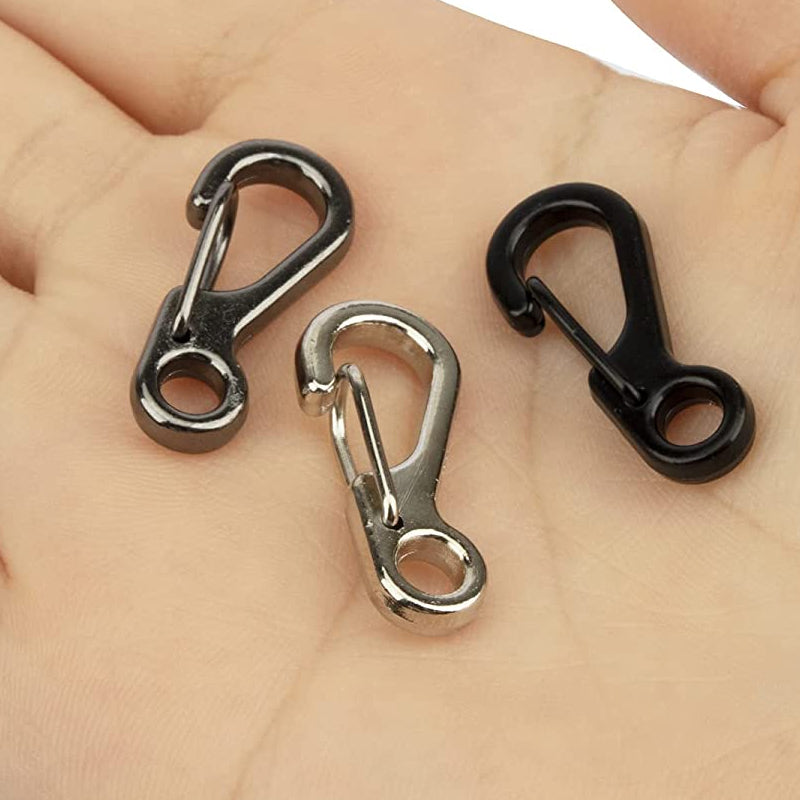 10/20PCS Mini Alloy Carabiner Keychain Snap Spring Clips
