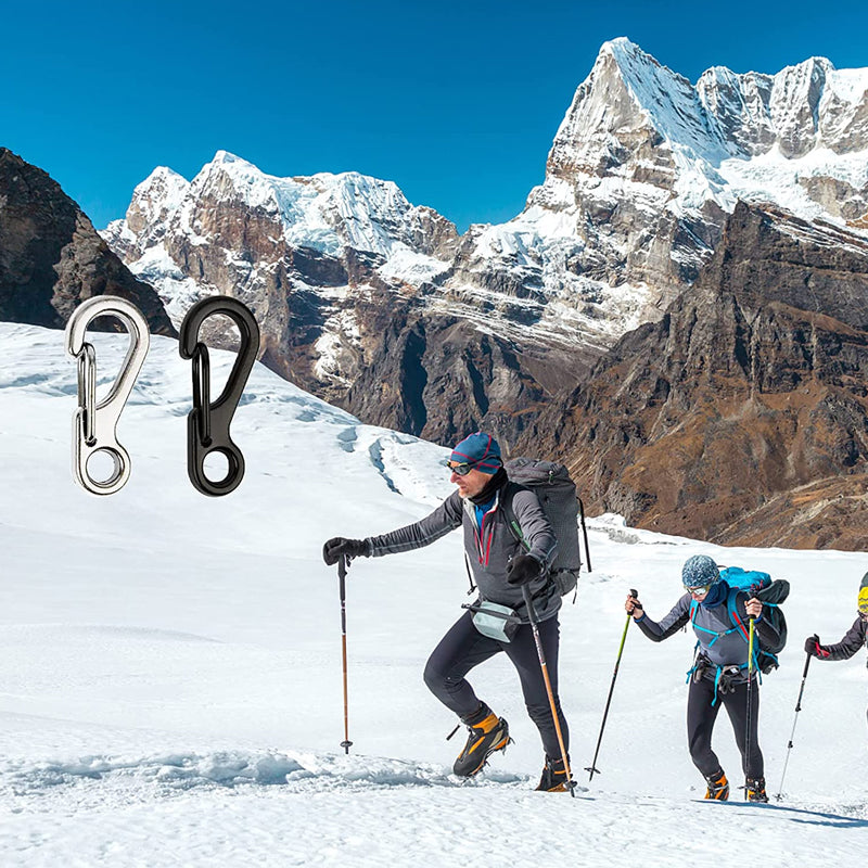 10/20PCS Mini Alloy Carabiner Keychain Snap Spring Clips