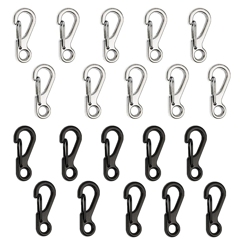 10/20PCS Mini Alloy Carabiner Keychain Snap Spring Clips
