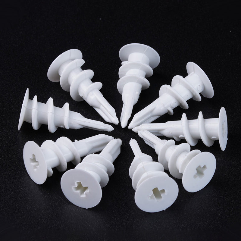 500PCS Nylon Wall Anchors Screws 13x42mm for Plasterboard