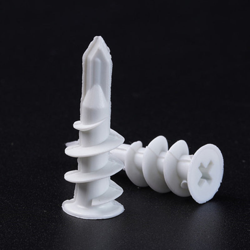 500PCS Nylon Wall Anchors Screws 13x42mm for Plasterboard