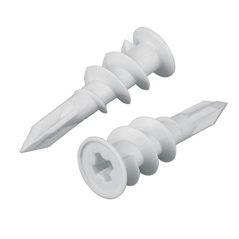 500PCS Nylon Wall Anchors Screws 13x42mm for Plasterboard