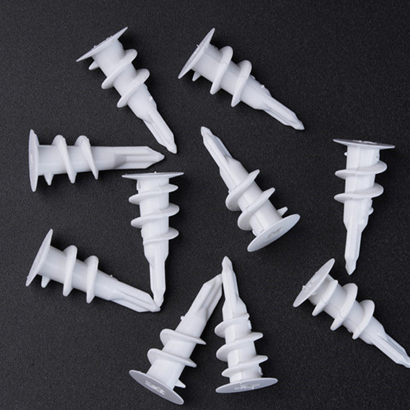 500PCS Nylon Wall Anchors Screws 13x42mm for Plasterboard