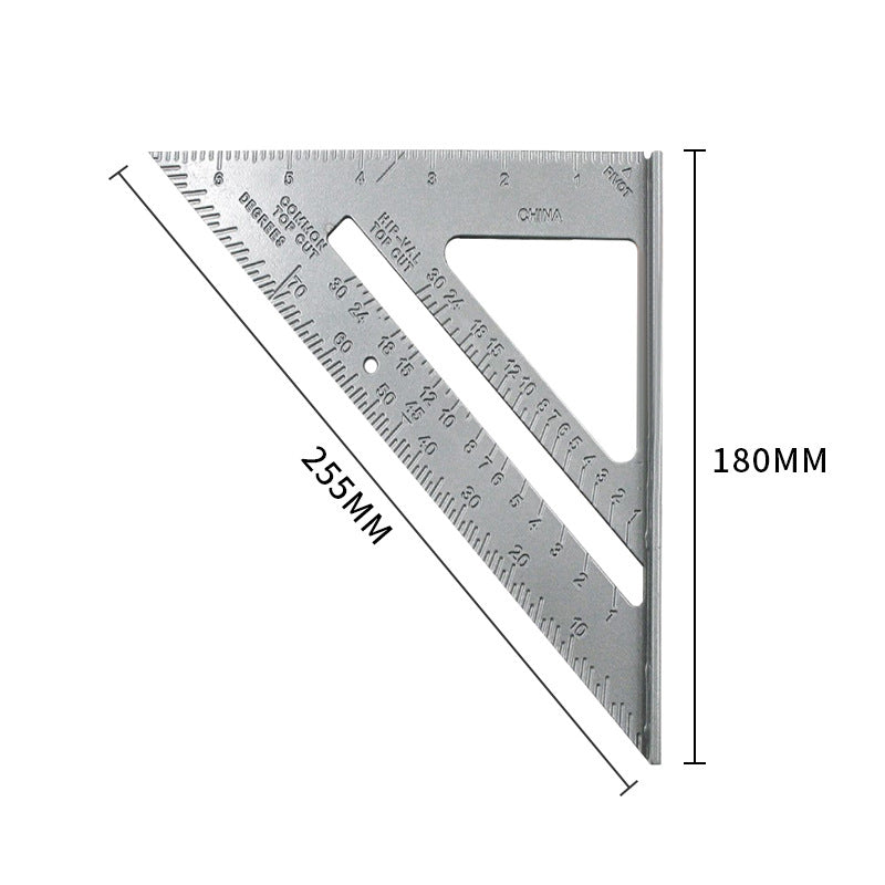 1-2PCS Aluminum Alloy Speed Square Triangle Ruler