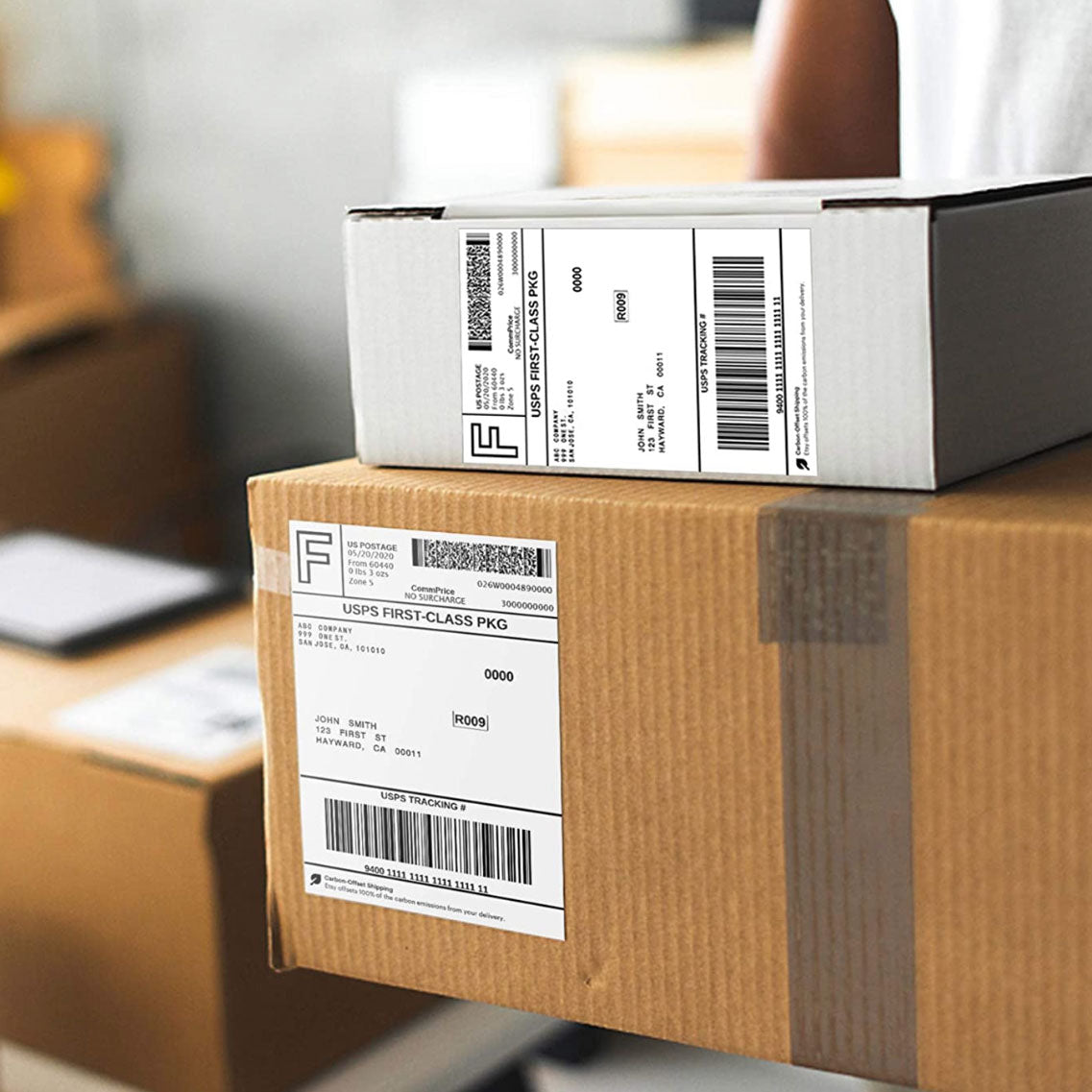 3 Rolls 4x6 Direct Thermal Shipping Labels 100x150mm Warehouse Use