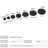 400PCS Auto Rubber Grommet Assortment Kit 7 Sizes Fastener