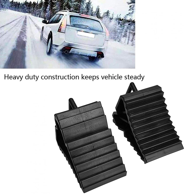 2PCS Tough PP Hard Plastic Wheel Chock Stopper Car Trailer Boat Caravan