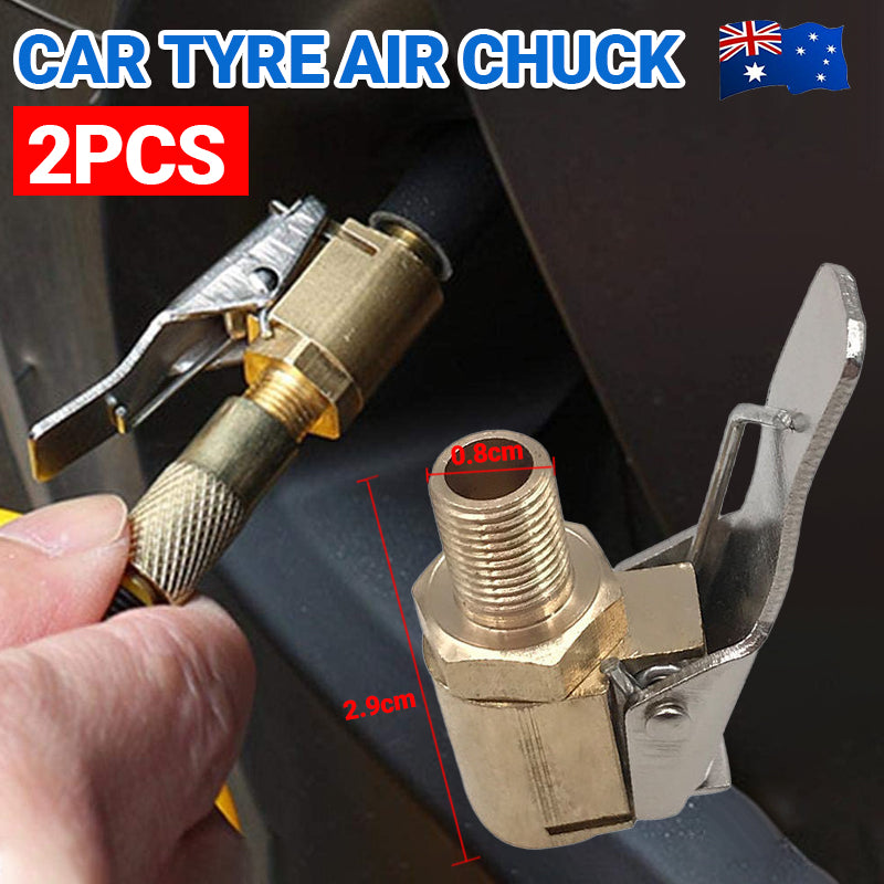 2PCS 8MM Car Tyre Wheel Air Chuck Inflator Pump Valve Adapter