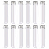 50pcs Plastic Lab Test Tubes 45ml Metal Screw Cap Round Bottom