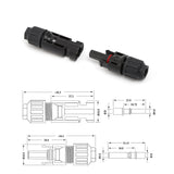 IP67 Solar Panel Connectors 30A Line Plug Socket Male Female