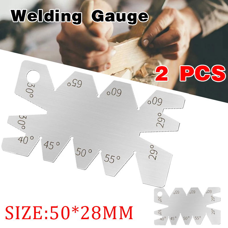 2PCS 8 Angle Centre Thread Screw Cutting Gauge Metric Whitworth