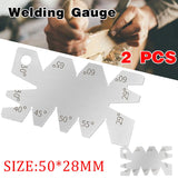 2PCS 8 Angle Centre Thread Screw Cutting Gauge Metric Whitworth