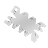 2PCS 8 Angle Centre Thread Screw Cutting Gauge Metric Whitworth