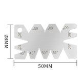 2PCS 8 Angle Centre Thread Screw Cutting Gauge Metric Whitworth