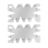 2PCS 8 Angle Centre Thread Screw Cutting Gauge Metric Whitworth