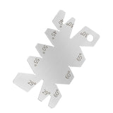 2PCS 8 Angle Centre Thread Screw Cutting Gauge Metric Whitworth