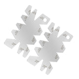 2PCS 8 Angle Centre Thread Screw Cutting Gauge Metric Whitworth