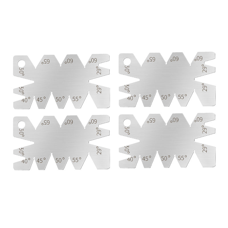 2PCS 8 Angle Centre Thread Screw Cutting Gauge Metric Whitworth