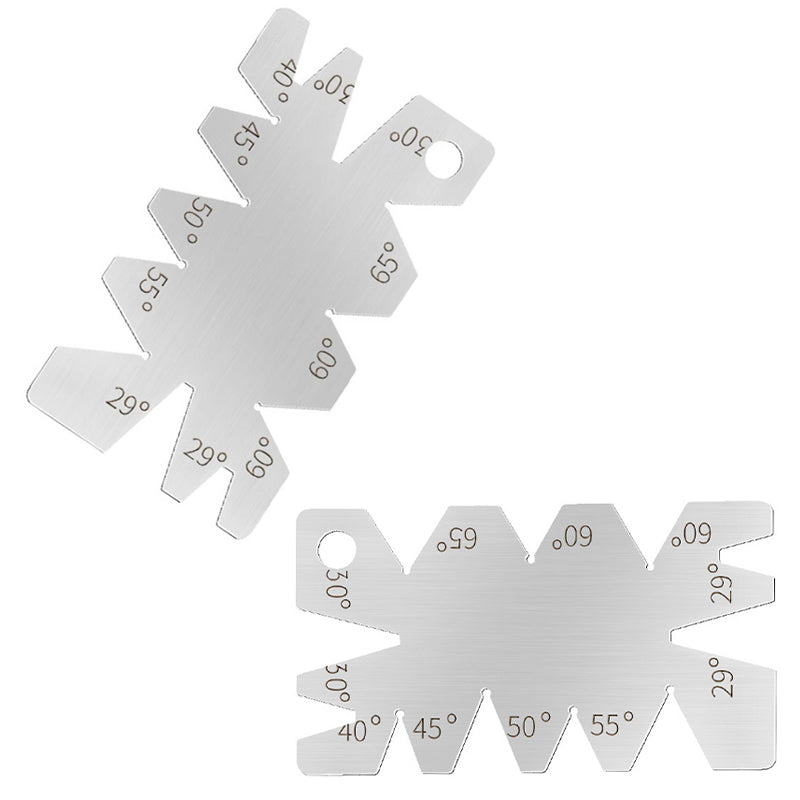 2PCS 8 Angle Centre Thread Screw Cutting Gauge Metric Whitworth