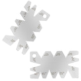 2PCS 8 Angle Centre Thread Screw Cutting Gauge Metric Whitworth