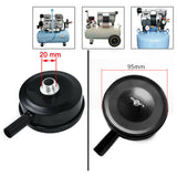 2 PCS Compressor Male Threaded 20mm Air Intake Silencer Filter Black