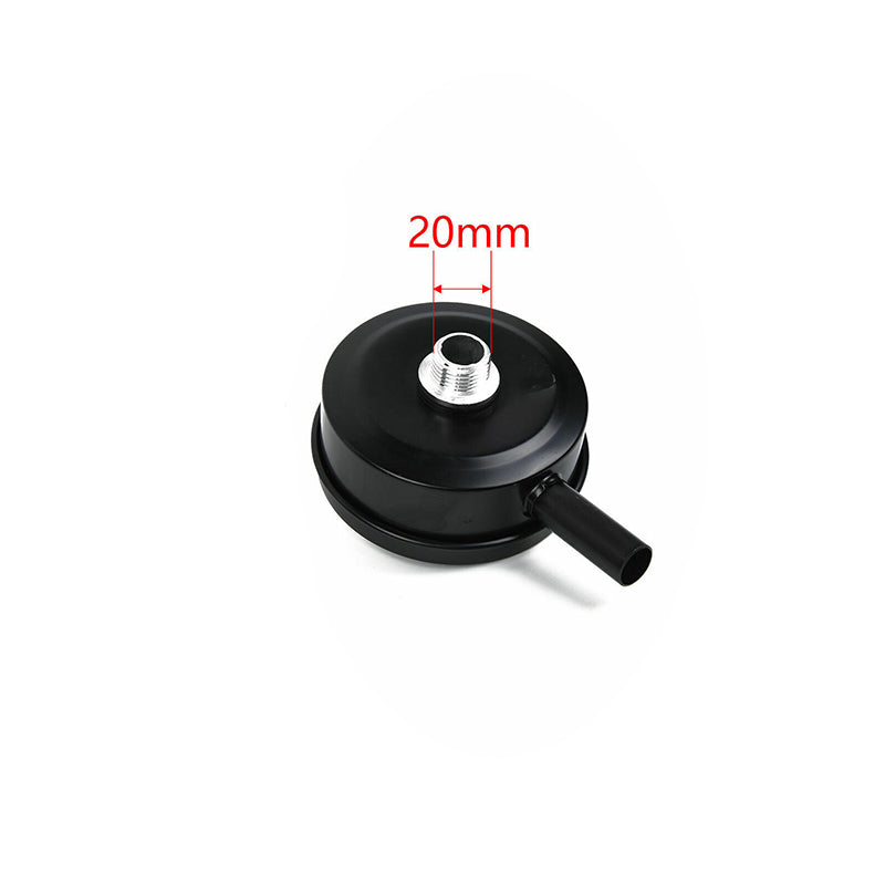 2 PCS Compressor Male Threaded 20mm Air Intake Silencer Filter Black