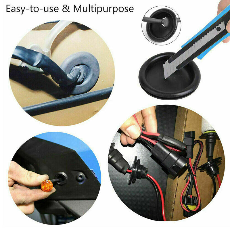 200PCS Rubber Grommet Assortment Kit 7 Sizes Fasteners