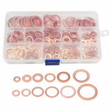 280PCS Copper Washer Seal Set Assorted Kit with Storage Box