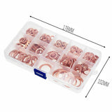 280PCS Copper Washer Seal Set Assorted Kit with Storage Box