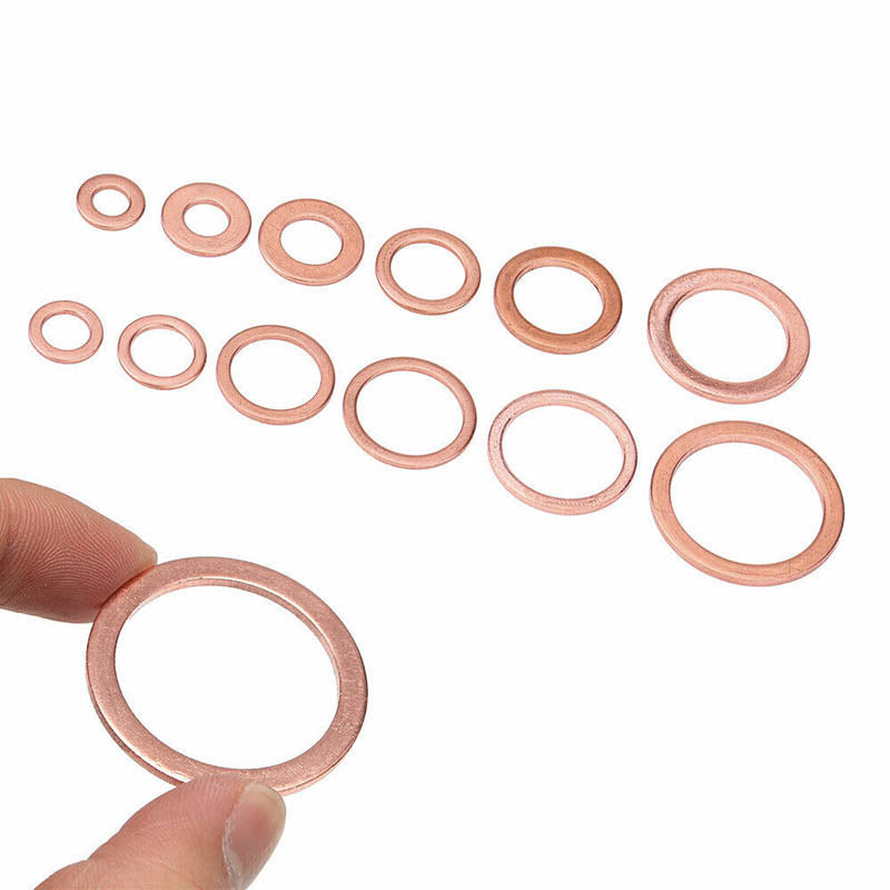 280PCS Copper Washer Seal Set Assorted Kit with Storage Box