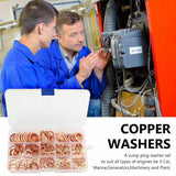 280PCS Copper Washer Seal Set Assorted Kit with Storage Box