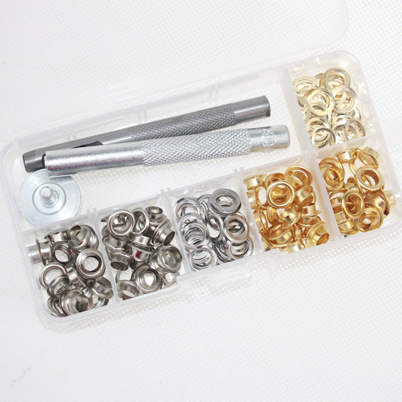 Eyelet Punch Die Tool Kit 6mm Grommet Set for Leather Craft