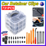 731PCS Car Trim Clips Rivets Retainer Fastener Kit