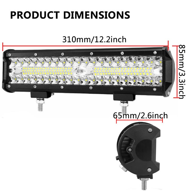 12inch CREE LED Light Bar Combo Beam Work Driving Off-Road 4WD