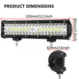 12inch CREE LED Light Bar Combo Beam Work Driving Off-Road 4WD