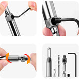 4PCS Self-Centering Drill Bits Hex Shank Hinge Hole Screw Guide