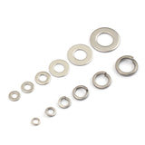 800PCS M4–M12 Stainless Steel Flat Spring Washer Kit