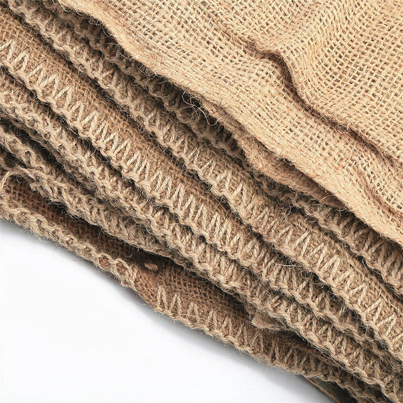 10pcs Large Hessian Sand Bags 90cm Burlap Potato Sack Race Bags